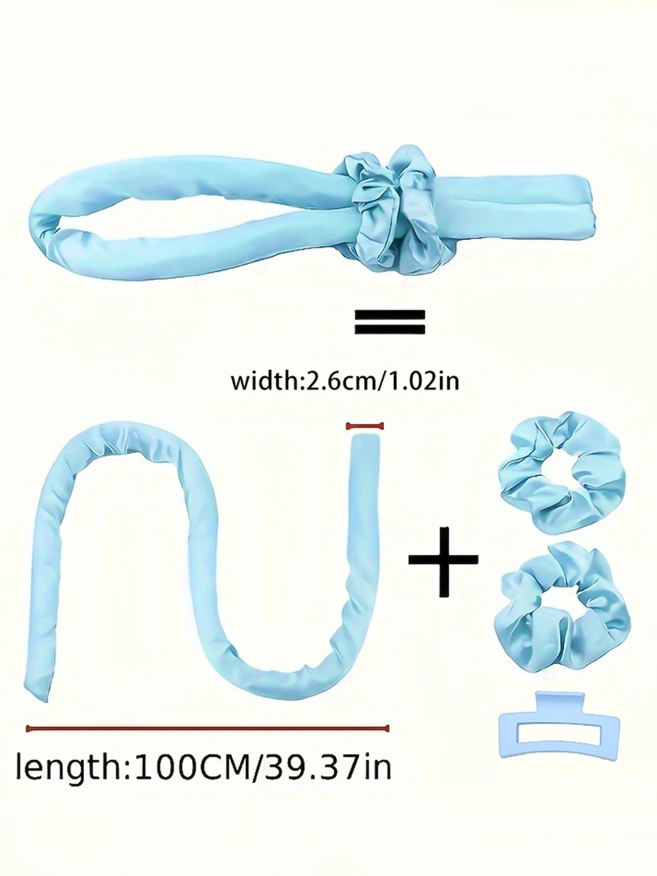 Heatless Curling Rod Headband No Heat Hair Curlers for Long Hair Heatless Hair Curlers to Sleep In, Soft Rubber Hair Rollers